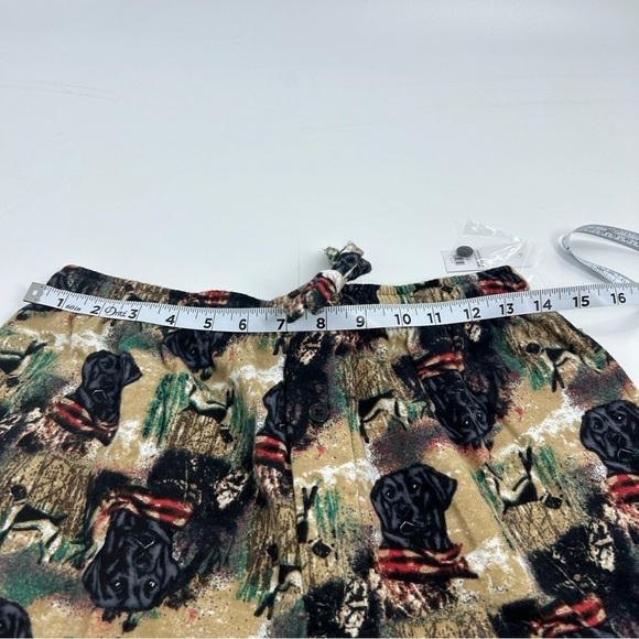 New Saddlebred Mens Pajamas Lounge Pants PJs Hunting Black Lab Dog Beige Small - Picture 3 of 6